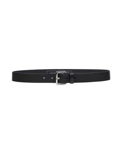 Shop Neil Barrett Man Belt Black Size 38 Soft Leather