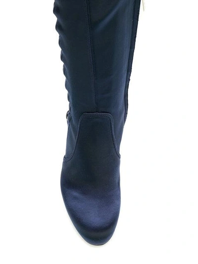 Shop Jimmy Choo Marie 100 Boots - Blue