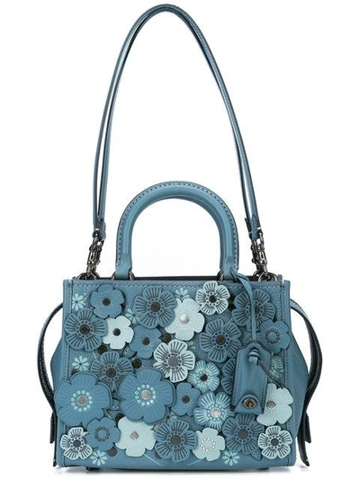 Shop Coach Tea Rose Rogue 25 Bag - Blue