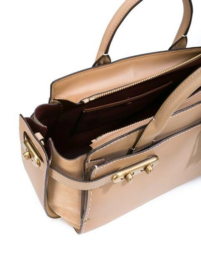 Shop Coach Double Swagger Tote In Neutrals