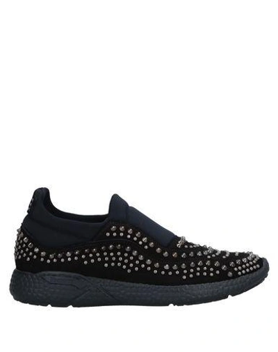 Shop Cesare Paciotti 4us Woman Sneakers Black Size 6 Textile Fibers, Soft Leather