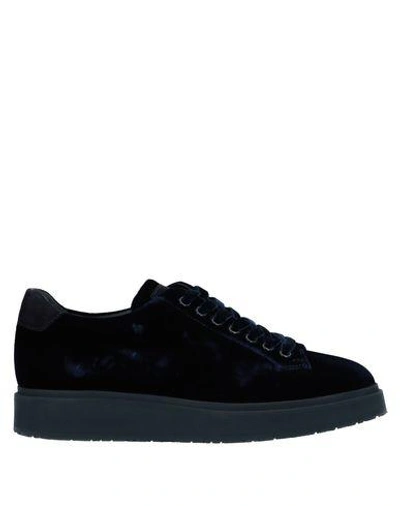 Shop Santoni Sneakers In Midnight Blue