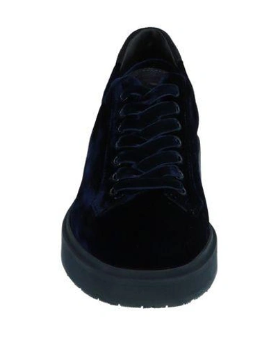 Shop Santoni Sneakers In Midnight Blue