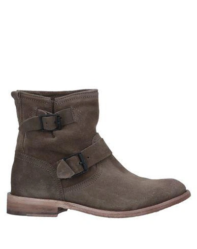 Shop Mdk Ankle Boots In Khaki