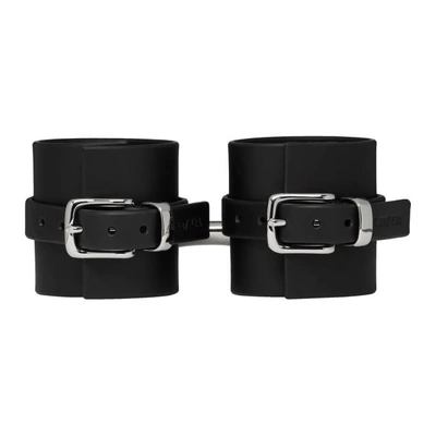 Shop Fleet Ilya Black Classic Cuffs In Black/silv