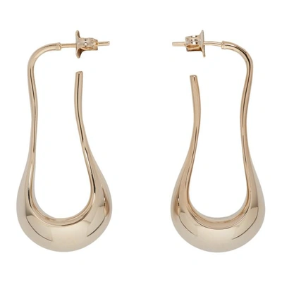 Shop Lemaire Gold Short Drop Earrings In 545 Gold