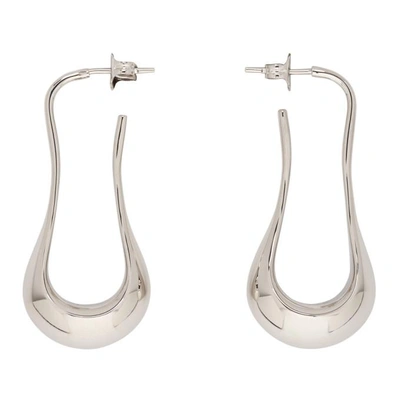 Shop Lemaire Silver Short Drop Earrings In 927 Silver