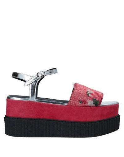 Shop Mm6 Maison Margiela Sandals In Red