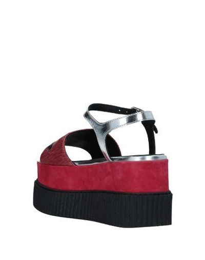 Shop Mm6 Maison Margiela Sandals In Red