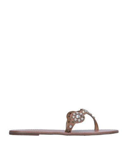 Shop Ioannis Toe Strap Sandals In Camel