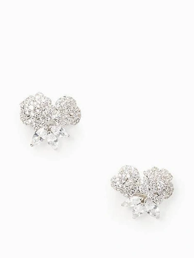 Shop Kate Spade That Special Sparkle Studs In Clear/silver