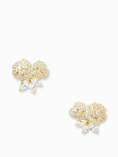 Shop Kate Spade That Special Sparkle Studs In Clear/gold