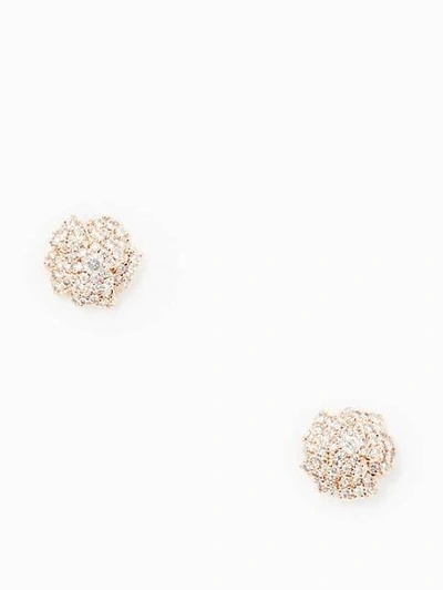 Shop Kate Spade That Special Sparkle Mini Studs In Clear/rose Gold