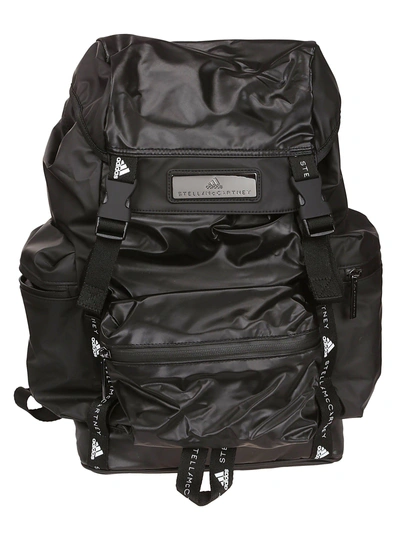 Shop Adidas By Stella Mccartney Medium Athletic Backpack In Black