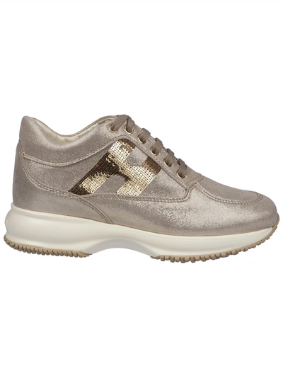 Shop Hogan Sequins Embellished Sneakers