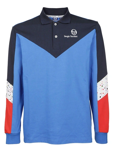 Shop Sergio Tacchini Logo Polo Shirt In Royal/navy