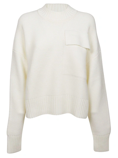 Shop Jil Sander Applique Ribbed Sweater In Latte