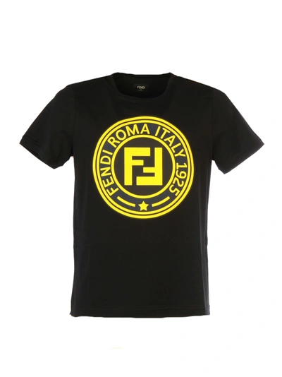 Shop Fendi Double F Logo T-shirt In F0qablack