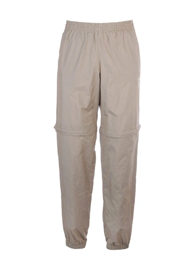 Shop Balenciaga Checked Trousers In Navy Camel