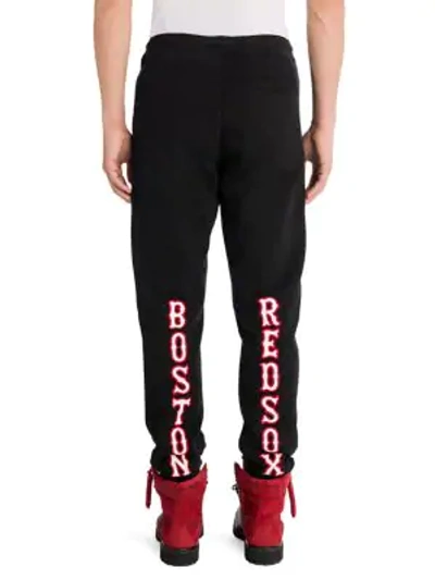 Shop Marcelo Burlon County Of Milan Red Sox Sweatpants In Black Multi