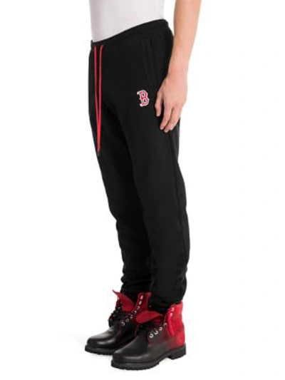 Shop Marcelo Burlon County Of Milan Red Sox Sweatpants In Black Multi