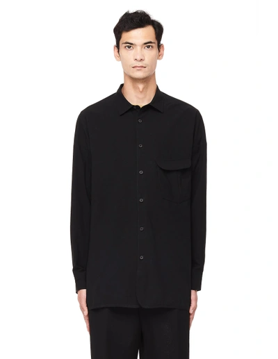 Shop Ziggy Chen Black Cotton Shirt