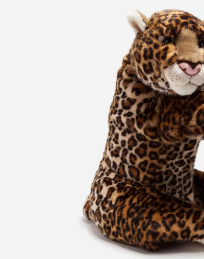 Shop Dolce & Gabbana Backpack In Leopard Faux Fur In Leopard Print