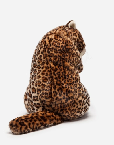 Shop Dolce & Gabbana Backpack In Leopard Faux Fur In Leopard Print