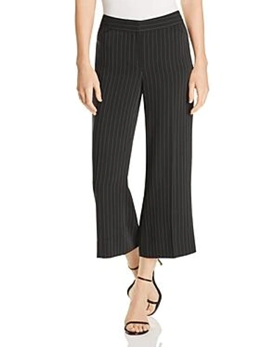 Shop Le Gali Savanah Pinstriped Crop Flare Pants - 100% Exclusive In Black/white