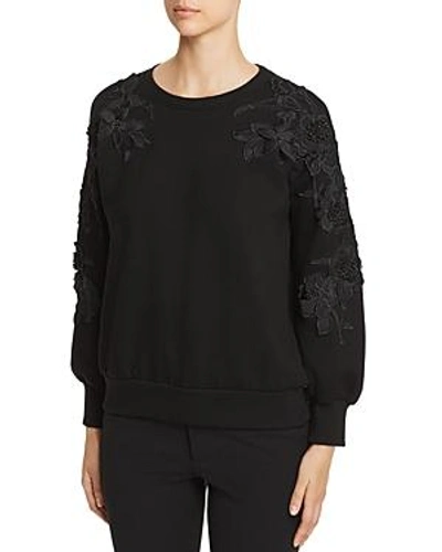 Shop Le Gali Somer Embroidered Applique Sweatshirt - 100% Exclusive In Black