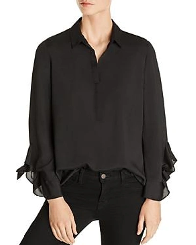Shop Le Gali Deanna Ruffle-sleeve Blouse - 100% Exclusive In Black