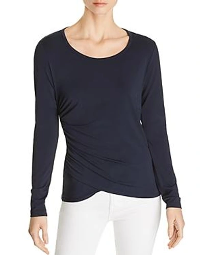 Shop Le Gali Britni Ruched Crossover Top - 100% Exclusive In Midnight Blue