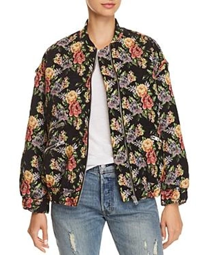 Shop Iro.jeans Iro. Jeans Amour Floral Bomber Jacket In Black