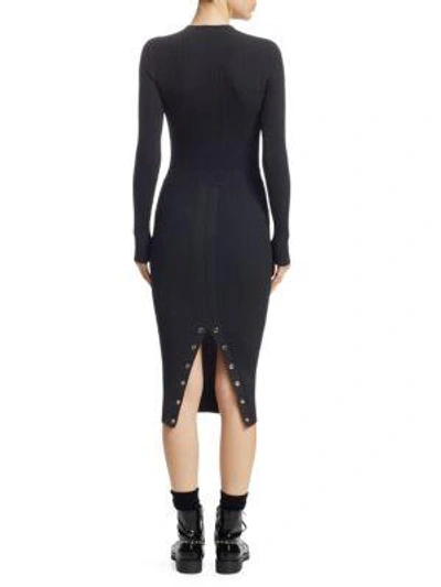 Shop Mcq By Alexander Mcqueen Lace-up Bodycon Dress In Black