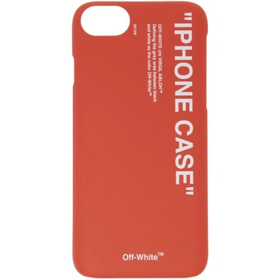 Shop Off-white Red Quote Iphone 8 Case In 2001 Red/wt