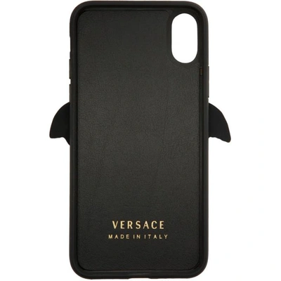 Shop Versace Black 3d Medusa Iphone X Case In D41 Black