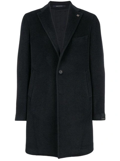 Shop Tagliatore Single-breasted Coat In Blue