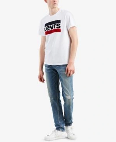 Shop Levi's Limited: Old School Men's Logo Chenille Patch T-shirt, Created For Macy's In Cloud Dancer