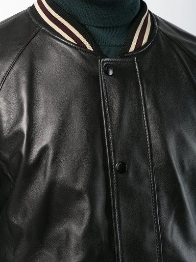 Shop Coach Reversible Souvenir Leather Jacket In Black