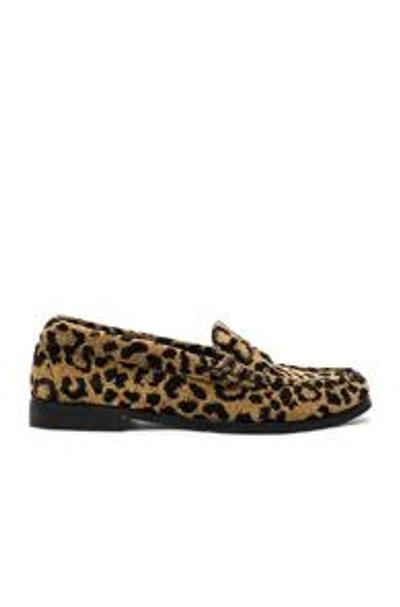 Shop Re/done X G.h. Bass & Co. Whitney Loafer In Brown,animal Print