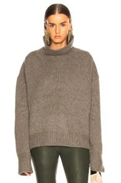 Shop Sablyn Scarlett Turtleneck Chunky Sweater In Grey