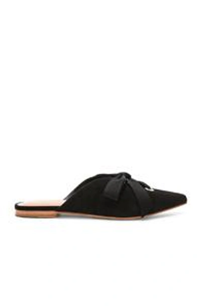 Shop Ulla Johnson Loulou Babouche Flats In Noir Suede