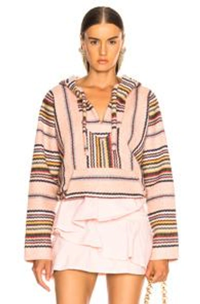 Shop Alanui Baja Striped Sweatshirt In Stripes,pink