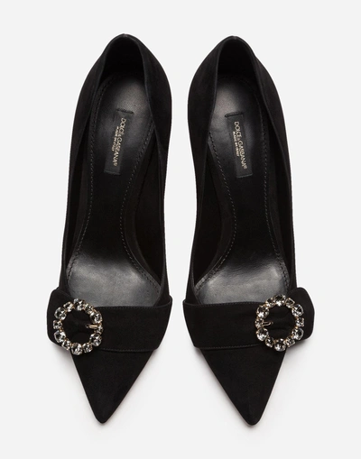 Shop Dolce & Gabbana Suede Pumps In Black