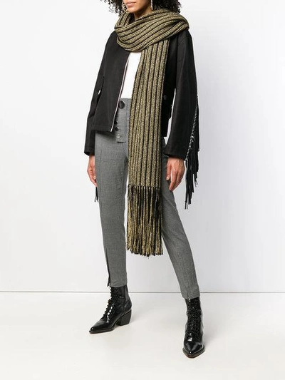 oversize fringed scarf