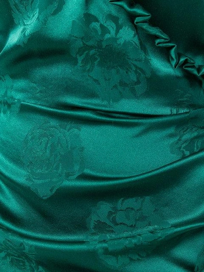 Shop Magda Butrym Rose Pattern Draped Dress - Green