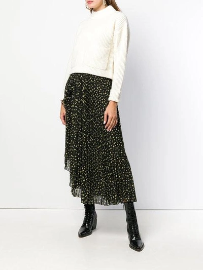 Shop Philosophy Di Lorenzo Serafini Floral Pleated Skirt - Black