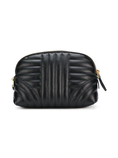 Shop Prada Quilted Zip Around Make-up Bag - Black