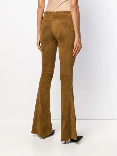 Shop Sylvie Schimmel Luna Flared Trousers In Brown