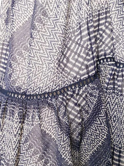 Shop Rebecca Minkoff Ethnic Print Flared Dress In Blue